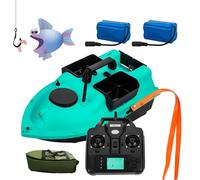 CMOLVUR Barca da pesca RC con 3 serbatoi indipendenti, luci notturne, GPS, portata 500 m, capacità 2 kg per una distribuzione efficiente dell'esca