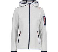 CMP 3H19826 Giacca in Pile con Cappuccio, Bone-Red Fluo, 50