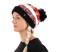 CMP Berretto Invernale Beanie Rosso Pon-Pon Pile Isolamento Termico Spesso