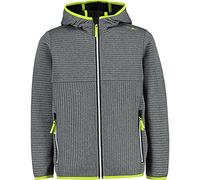 CMP Bonded jersey jacket hooded, Boy, Nero Mel.-Acido, 110