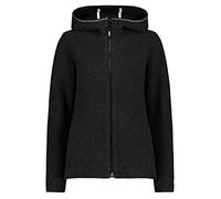 CMP Bonded wooltech jacket full zipped, Woman, Carbone Mel.-Nero, 44