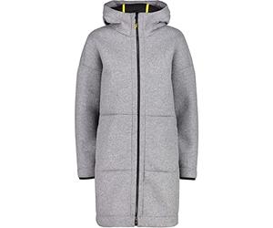 CMP Bonded wooltech long parka, Woman, Fumo Mel.-Nero, 48