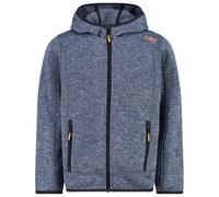 CMP - Boy's Jacket Fix Hood Jacquard Knitted - Giacca in pile 110 blu/grigio
