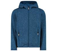 CMP - Boy's Jacket Fix Hood Jacquard Knitted - Giacca in pile 128 blu