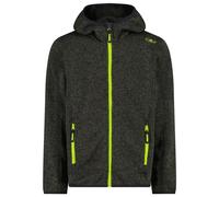 CMP - Boy's Jacket Fix Hood Jacquard Knitted - Giacca in pile 128 nero