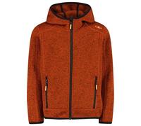 CMP - Boy's Jacket Fix Hood Jacquard Knitted - Giacca in pile 128 rosso