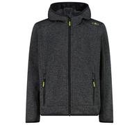 CMP - Boy's Jacket Fix Hood Jacquard Knitted - Giacca in pile 140 grigio/nero