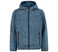 CMP - Boy's Jacket Fix Hood Jacquard Knitted - Giacca in pile 152 blu
