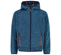 CMP - Boy's Jacket Fix Hood Jacquard Knitted - Giacca in pile 176 blu