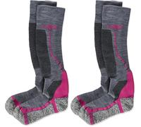 CMP - Calza da sci per bambini in lana, Argento Mel., 34/36 (Confezione da 2)