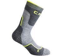 CMP - Calza da trekking per bambini in lana media, Asphalt Mel., 31/33