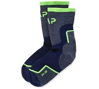 CMP - Calza da trekking per bambini in lana media, Navy, 31/33