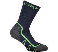 CMP, Calza da trekking per bambini Poly Mid, B.Blue-Verde Fluo, 31/33