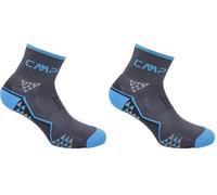 CMP - Calzino da trail Skinlife, Titanio-Reef, 43/45 (Confezione da 2)