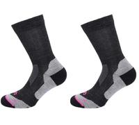 CMP - Calzino Trekking Lana Wmn, Nero Mel., 39/42 (Confezione da 2)