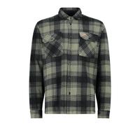 CMP Camicia a Manica Lunga in Pile Stampato da Uomo, 34S2707 (IT, Numero, 46, Regular, Regular, Sage)