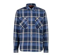 CMP Camicia a Manica Lunga in Pile Stampato da Uomo, 34S2707 (IT, Numero, 54, Regular, Regular, Bluestone)