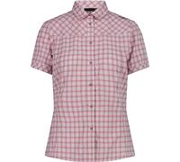 CMP - Camicia a Maniche Corte Elasticizzata da Donna, Bianco-Fard-Antracite, 42