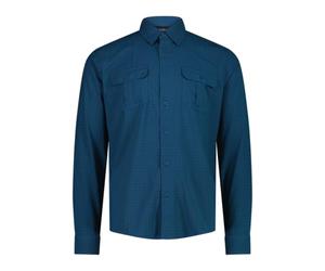 CMP Camicia a Quadri da Uomo per Outdoor e Tempo Libero, 36S5807 (IT, Numero, 48, Regular, Regular, Petrolio/Blue)