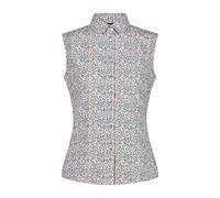 CMP - Camicia da Donna Senza Maniche con Fantasia Floreale, B.Co-Acqua-Campari, L