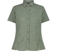 CMP Camicia Elasticizzata da Trekking a Maniche Corte in Misto Cotone da Donna, 36S5906 (IT, Testo, 3XL, Regular, Regular, Avocado Melange)