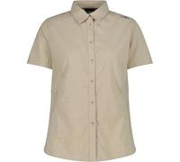 CMP Camicia Elasticizzata da Trekking a Maniche Corte in Misto Cotone da Donna, 36S5906 (IT, Testo, XS, Regular, Regular, Cream Melange)