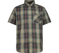 CMP Camicia manica corta con motivo a quadri per uomo, zt sage-antracite-ruggine,54
