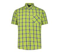 CMP - Camicia Maniche Corte da Uomo, Lime-B.Blue-River, 46
