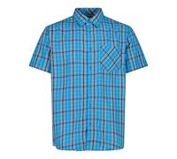 CMP - Camicia Maniche Corte da Uomo, River-B.Blue-Lime, 46