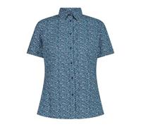 CMP Camicia Outdoor Fantasia Check a Maniche Corte da Donna, 34S6166 (IT, Testo, L, Regular, Regular, Blue)