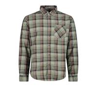 CMP Camicia Outdoot a Maniche Lunghe da Uomo, 30T9927 (IT, Numero, 54, Regular, Regular, Sage/Antacite/Ruggine)