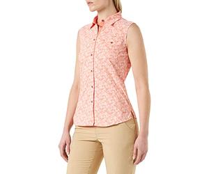 CMP - Camicia Smanicata Elasticizzata da Donna, Bianco-Sunrise, 48