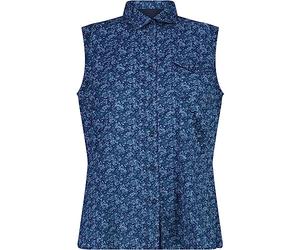 CMP - Camicia Smanicata Elasticizzata da Donna, Blue-Blue, 44