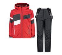 CMP Completo Sci Unisex Rosso/Grigio Scuro Snaps Hood 32W0034 5000wp/mpw (128)