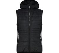 CMP Donna Hybrid Hoodie Gilet, nero, S