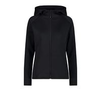 CMP Felpa Donna con Tessuto Tecnico Full Zip con Cappuccio in 4 Way Stretch - 32C8386 (XL, Nero)