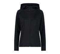 CMP Felpa Donna con Tessuto Tecnico Full Zip con Cappuccio in 4 Way Stretch - 32C8386 (XS EU, Nero)