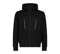 CMP - Felpa elasticizzata da uomo con cappuccio fisso, Nero, 56