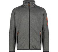 CMP Felpa Outdoor in Knit-tech con Mesh da Uomo, 30H5887 (IT, Numero, 54, Regular, Regular, Antracite/Orange)