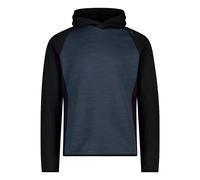 CMP - Felpa da uomo con cappuccio fisso in pile Stretch Performance, Titanio Mel., 52