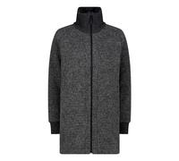 CMP - Giacca lunga da donna in Wooltech, Carbone Mel., 50