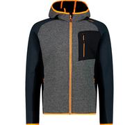 CMP - Giacca da uomo in Wooltech con cappuccio fisso, Antracite, 58
