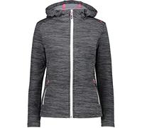CMP Giacca con Cappuccio in Pile Donna, Piombo Mel. Bianco, IT 40