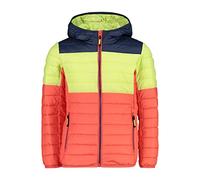CMP - Giacca da bambini con cappuccio fisso, Red Kiss-Blue-Citric, 128