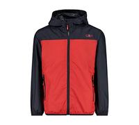 CMP - Giacca da Bambino con Cappuccio Antipioggia, Fire, 140