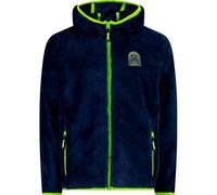 CMP - Giacca da bambino in pile Highloft con cappuccio fisso, Black Blue, 104