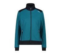 CMP - Giacca da donna con cappuccio fisso in softshell accoppiato, Teal, 48