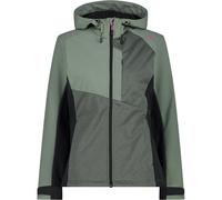 CMP - Giacca da donna con cappuccio fisso in softshell melange, Mineral-Antracite, 42
