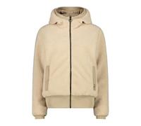 CMP - Giacca da donna in pelliccia Teddy con cappuccio fisso, Crema, 52