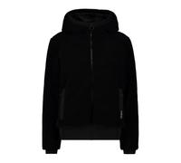 CMP - Giacca da Donna in Pelliccia Teddy con Cappuccio Fisso, Nero, 50
